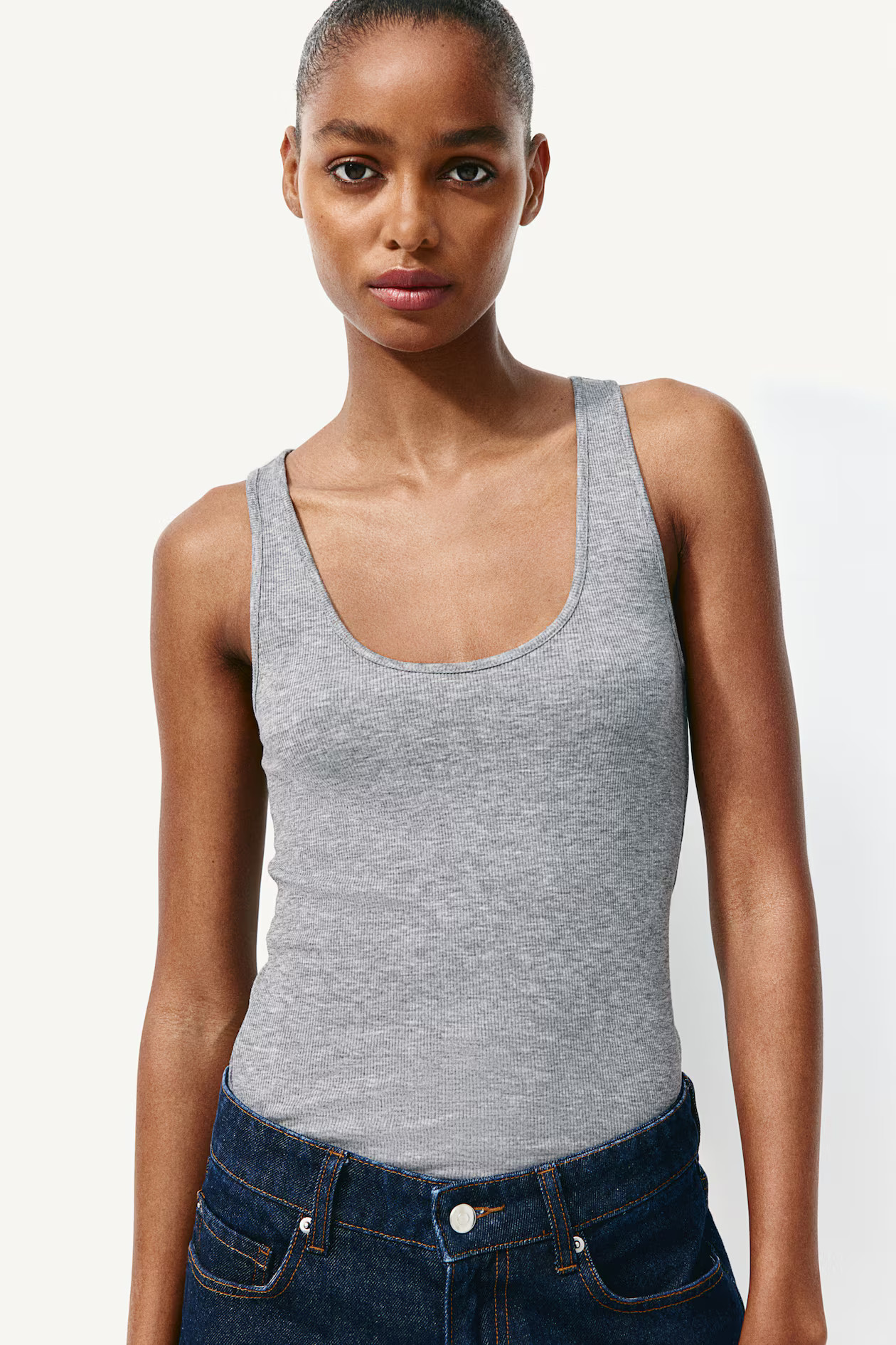 Ribbed vest top | H&M (UK, MY, IN, SG, PH, TW, HK)