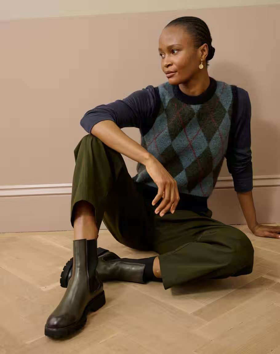 Alpaca Argyle Tank | Brora