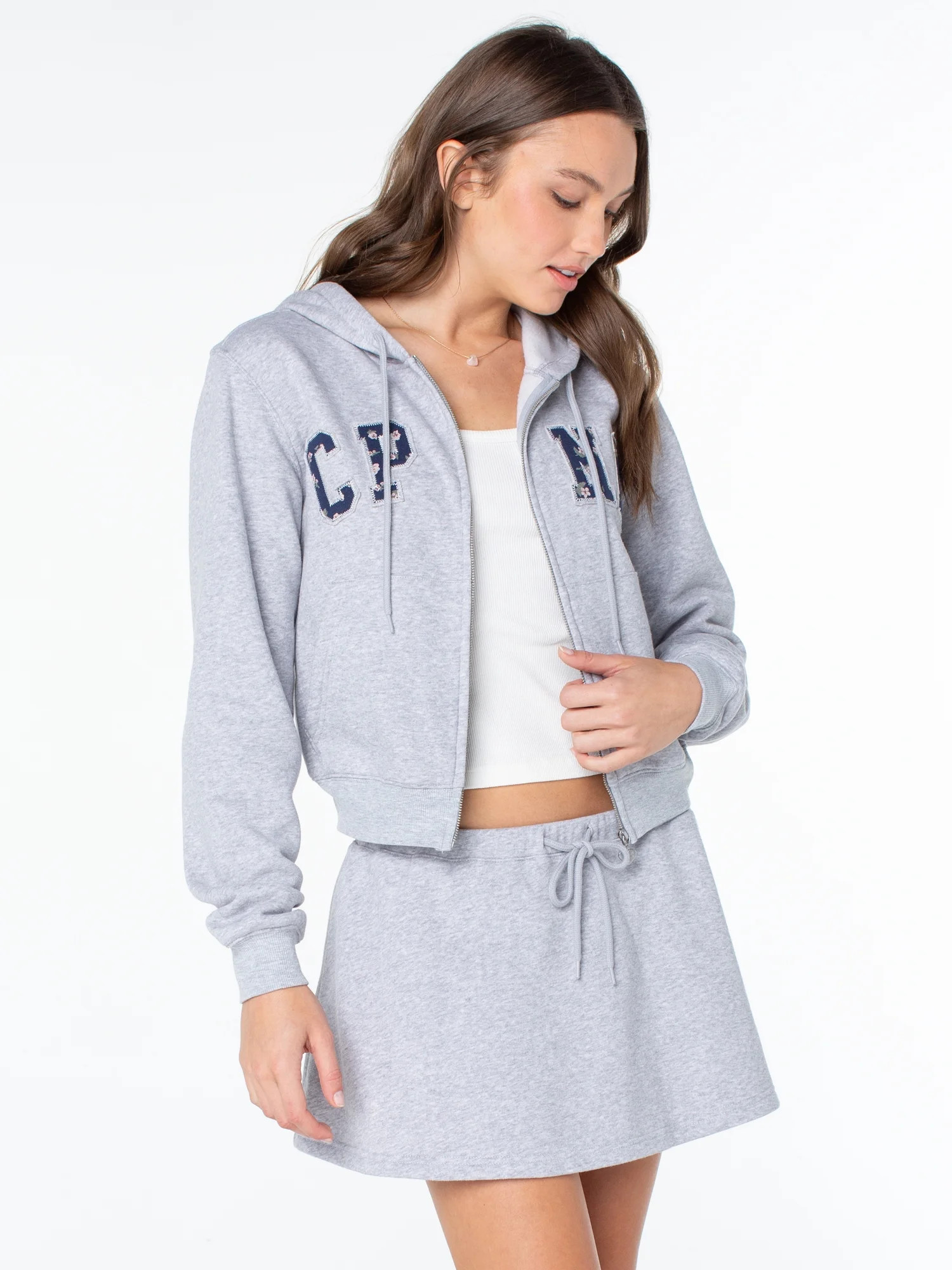 Celebrity Pink Women's Signature Zip Up Fleece Hoodie Sweatshirt, Sizes XS-XXXL | Walmart (US)