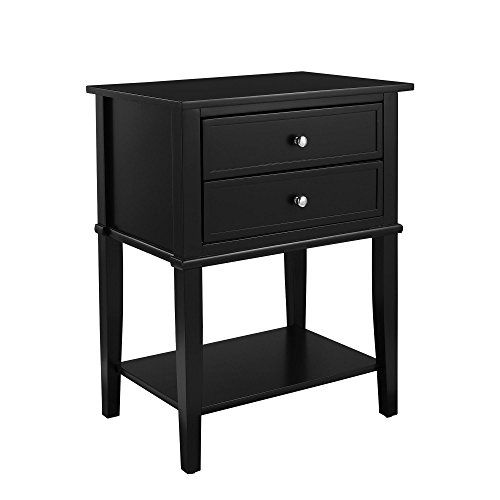 Ameriwood Home Franklin Accent Table 2 Drawers, Black | Amazon (US)