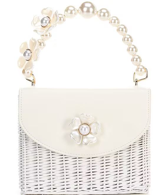 Carrington Straw Pearl Box Clutch | Dillard's