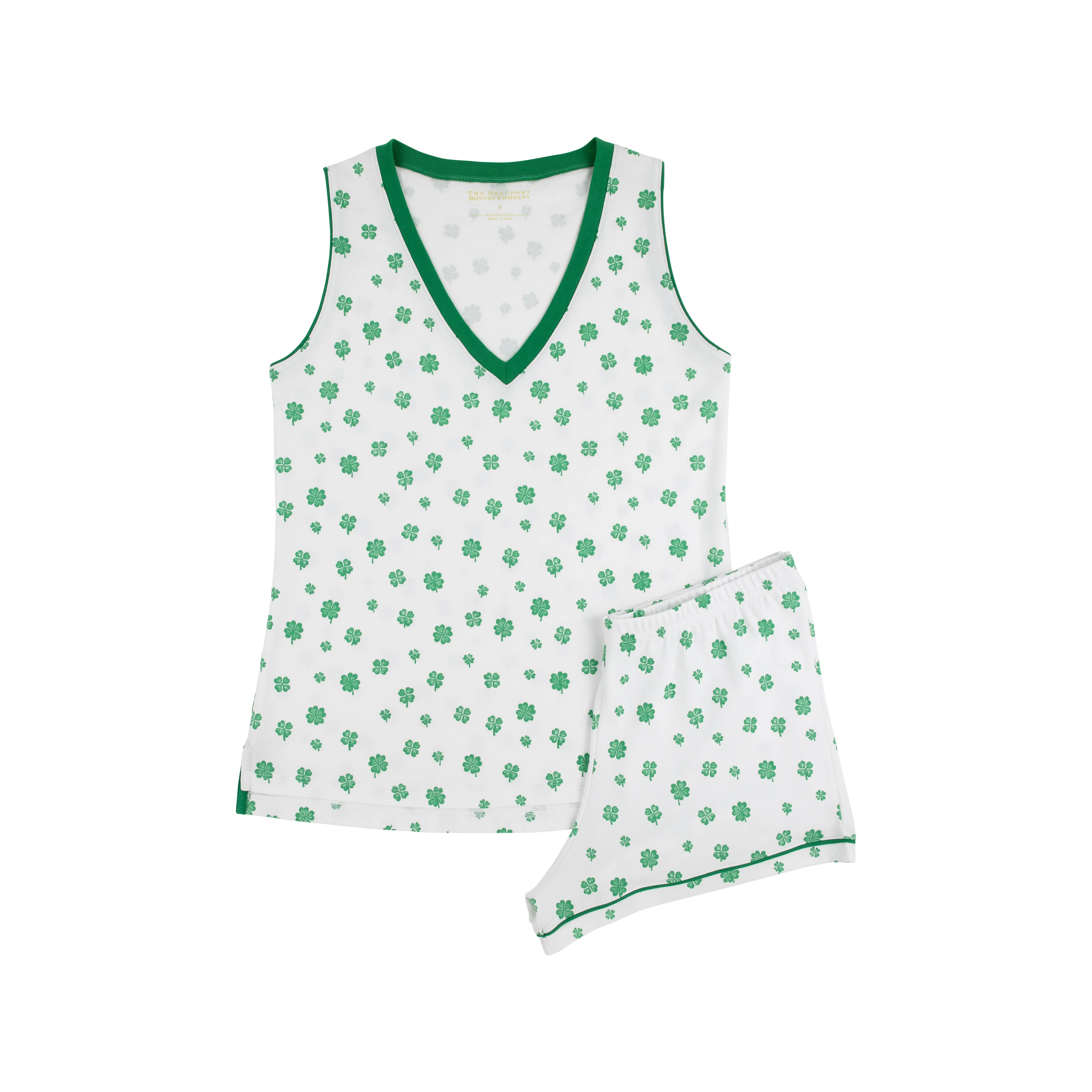 Beauty Sleep Snooze Set (Women's) - Chatham Crescent Clover with Kiawah Kelly Green | The Beaufort Bonnet Company