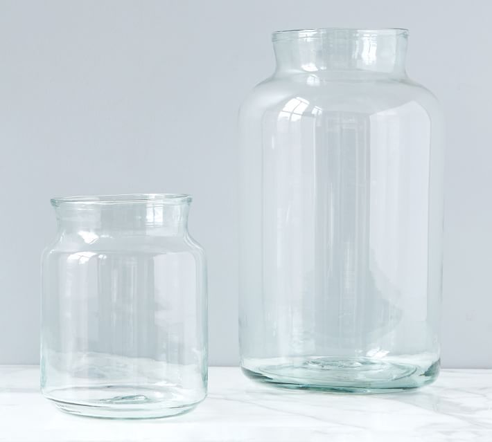 Recycled Glass Mason Jar Vases | Pottery Barn (US)