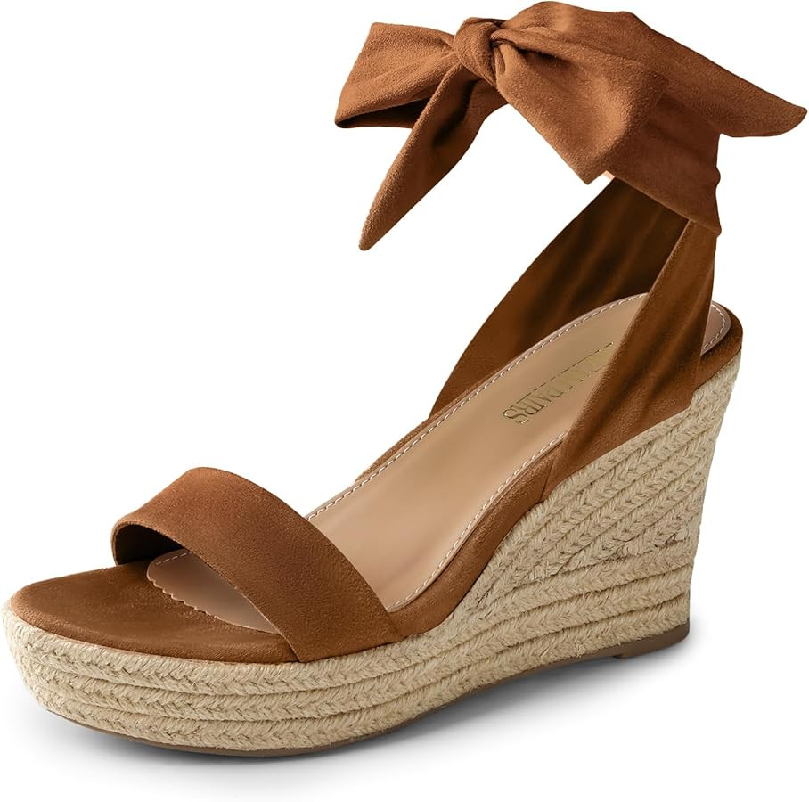 DREAM PAIRS Women's Wedge Sandals Platform Espadrilles Bow Tie Lace Up Dressy Sandals for Summer | Amazon (CA)