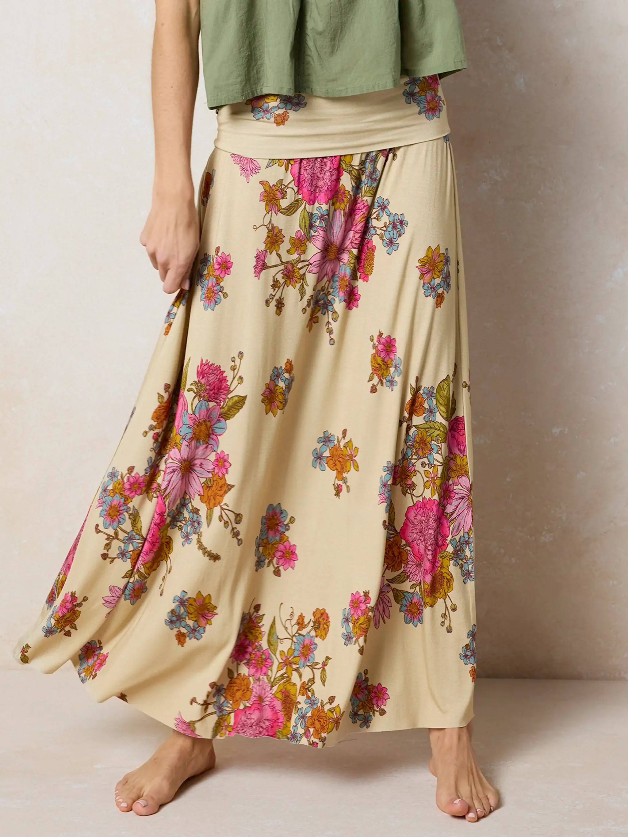 Live-In-It Knit "ButterSoft" Maxi Skirt | Natural Life