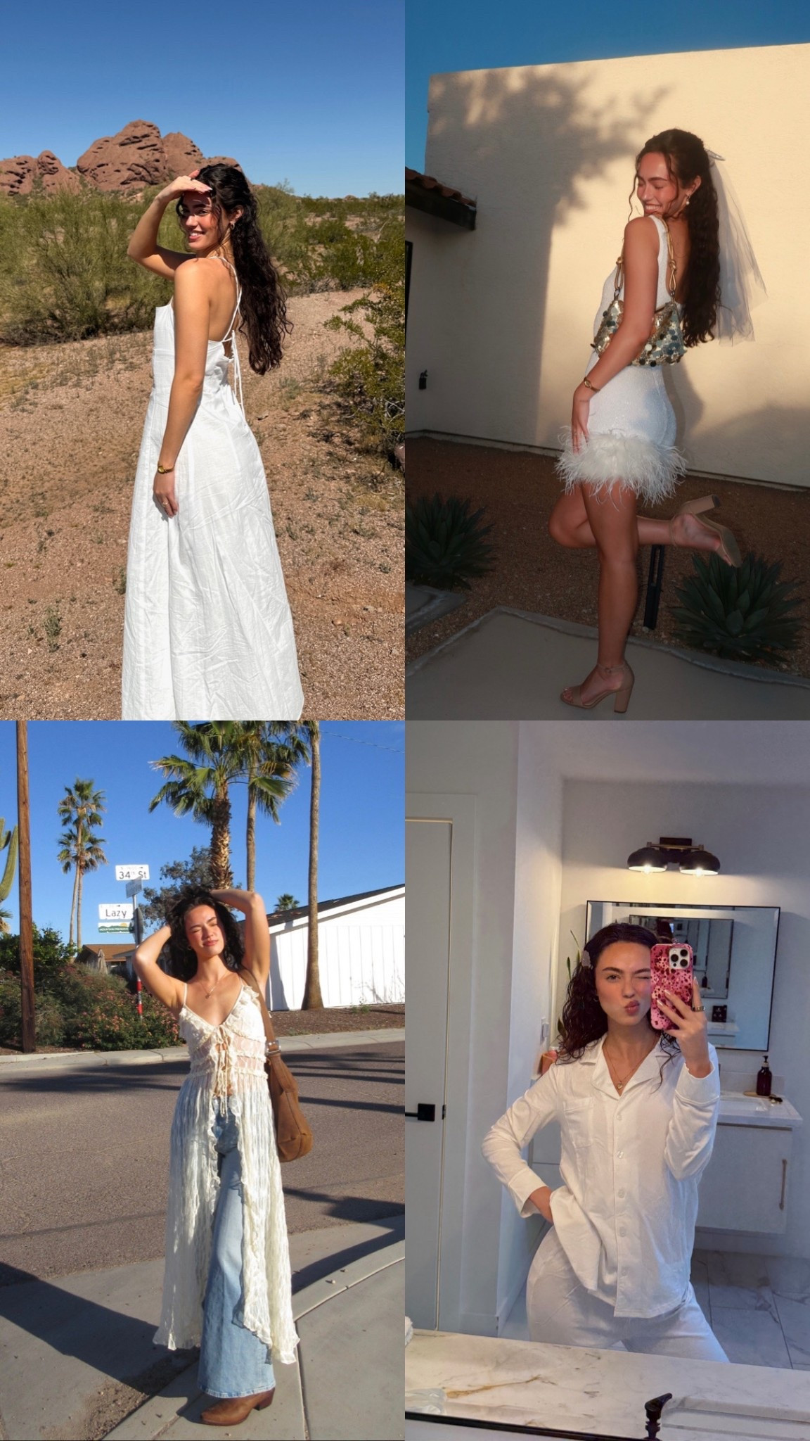 Everything I wore during my bachelorette weekend 🌵🤍