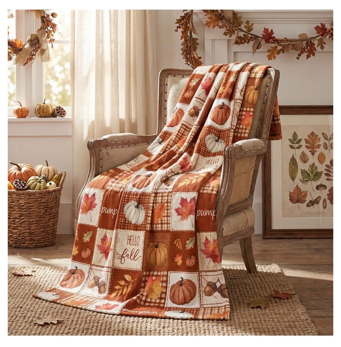 Horaldaily Fall Checked Pumpkin Leaves Flannel Throw Blanket 50x60
All Season Using Ultra Soft Fuzzy Plush Cozy Non-shedding Blanket for Couch Sofa Bed Camping, Ideal Gift for Kids Adults

#LTKSeasonal #LTKHome #LTKmomlife