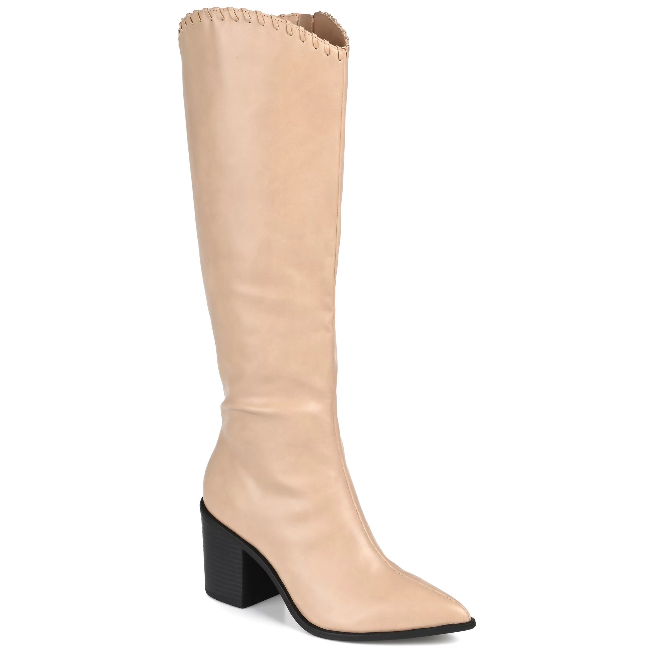 Journee Collection Womens Daria Tru Comfort Foam Stacked Heel Knee High Boots | Walmart (US)