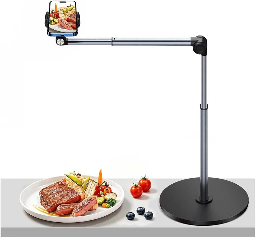 Heavy Duty Aluminum Overhead Phone Mount, 13.7 in Long Phone Stand for Recording, Flexible Articu... | Amazon (US)