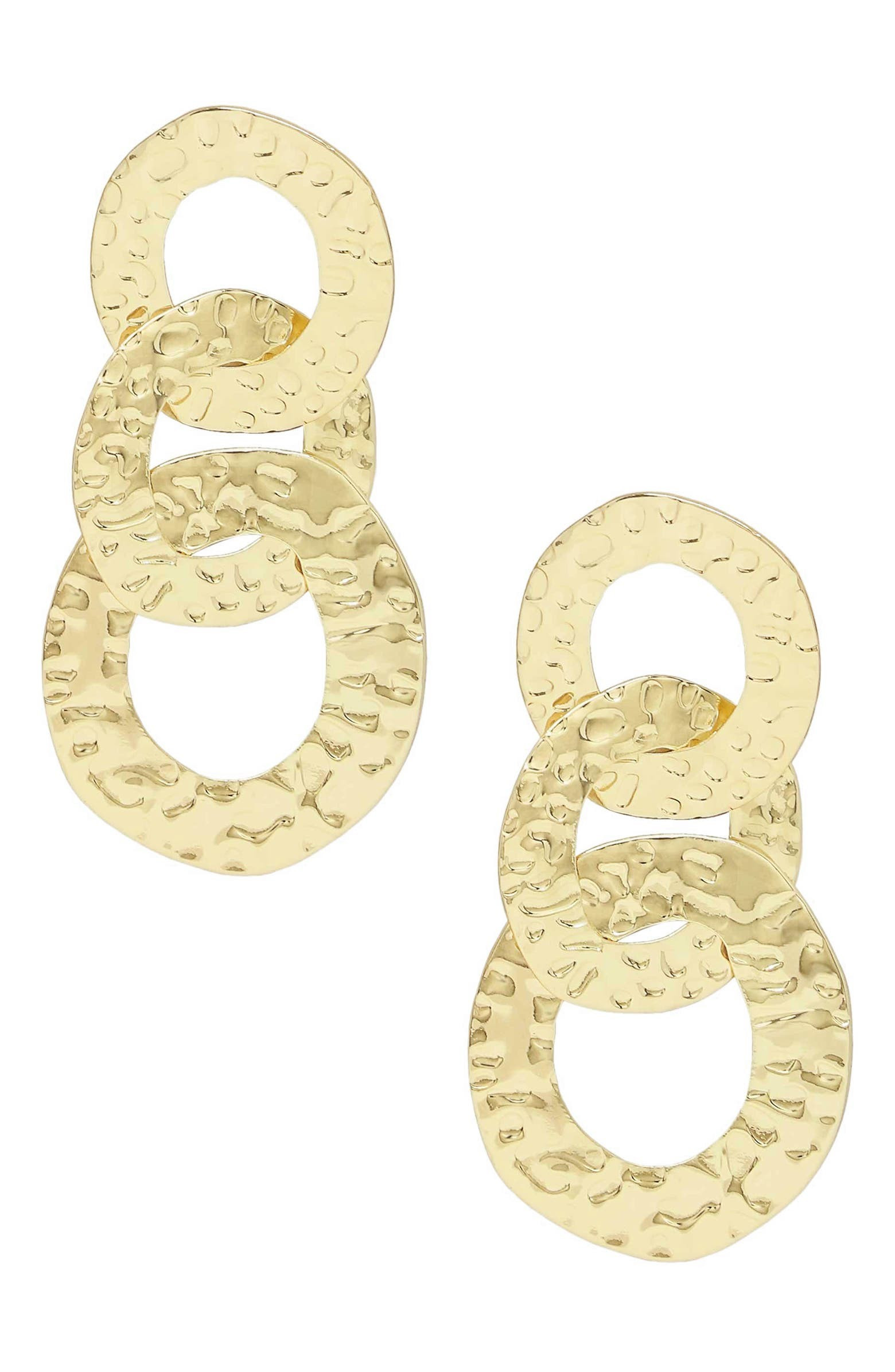 Hammered Triple Hoop Drop Earrings | Nordstrom