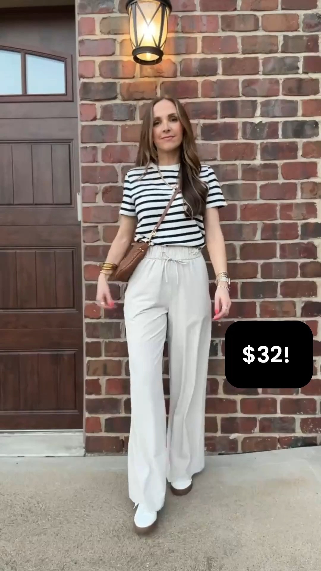 @Target pants in beige! These are so comfortable and lightweight! Get your true size, I am in a small

#LTKgrwm #LTKootd