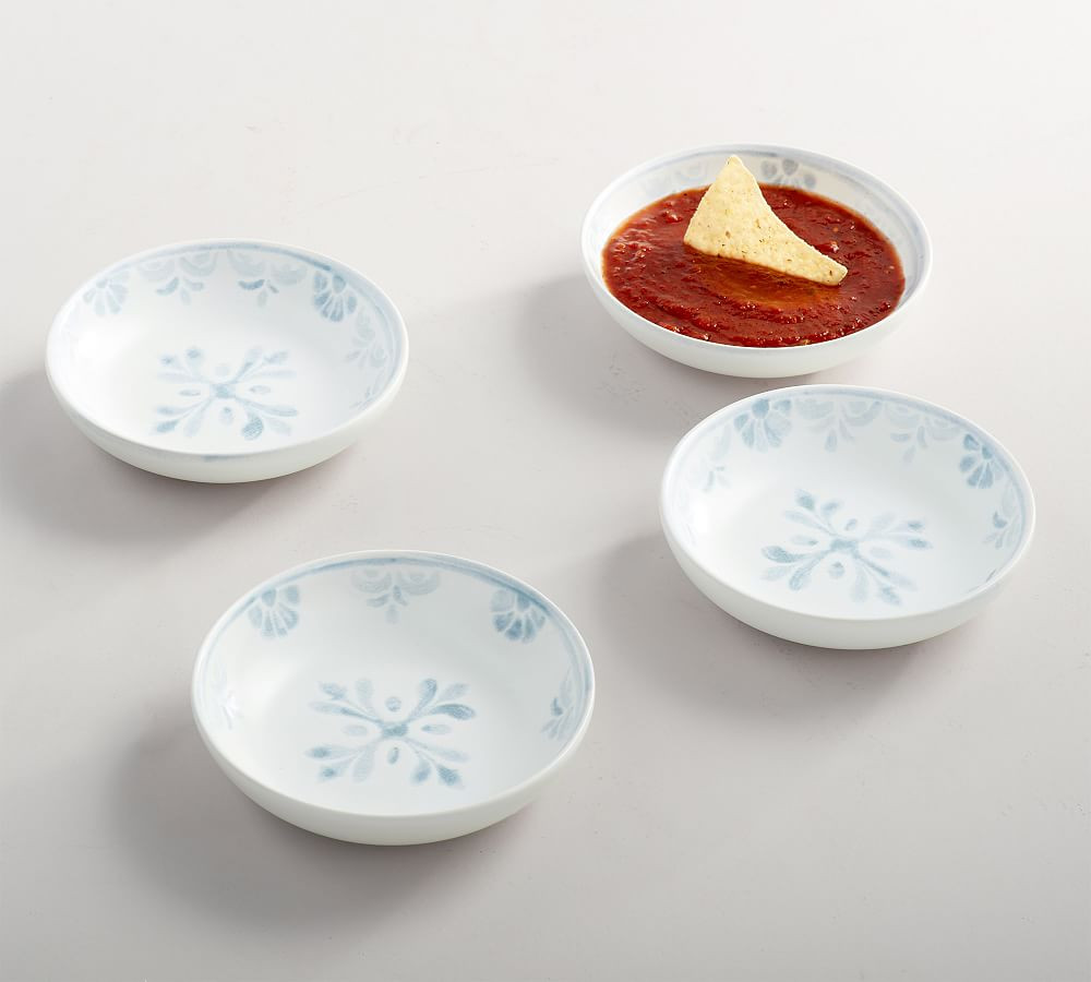 Chambray Tile Stoneware Dip Bowls | Pottery Barn (US)