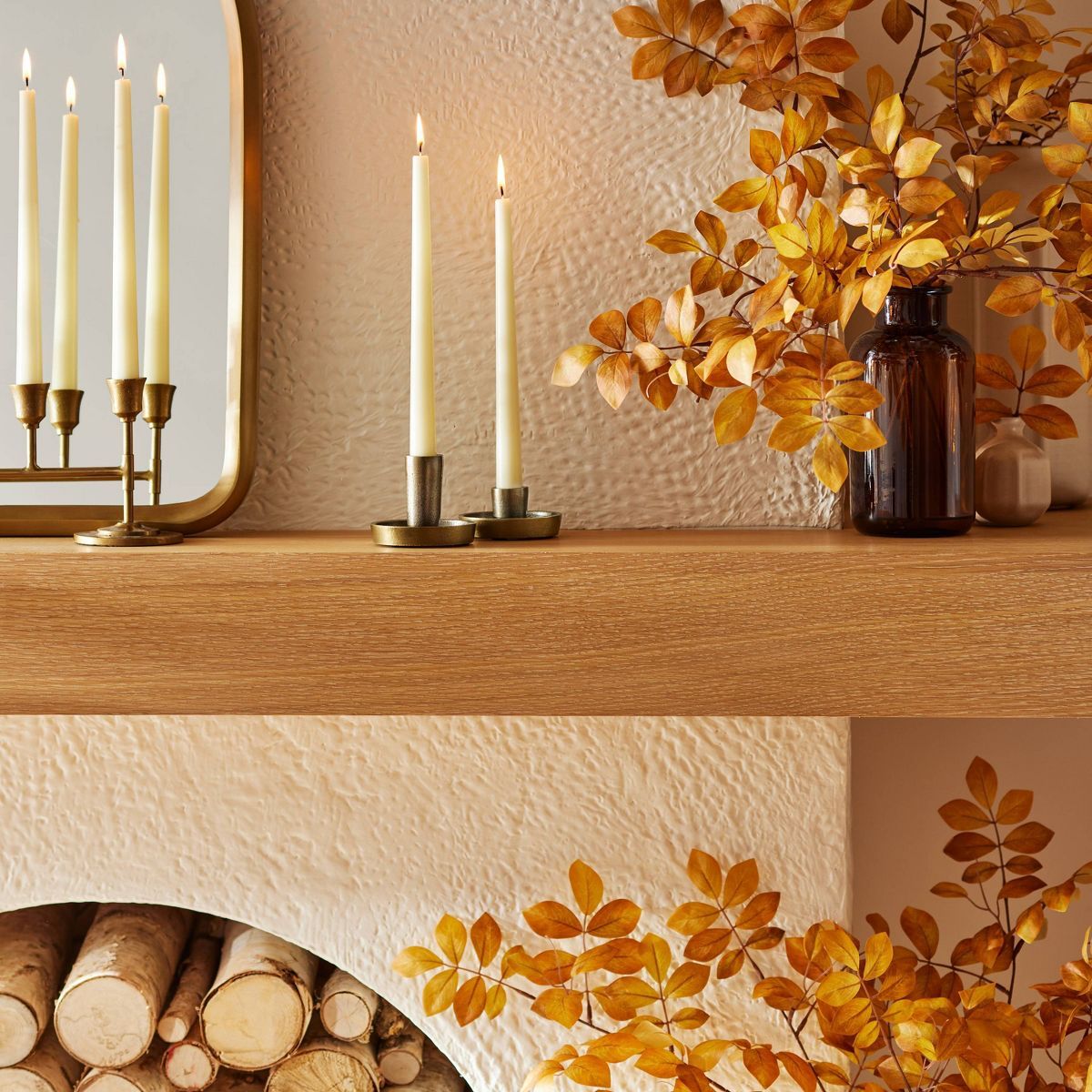 Single Taper Metal Candle Holder Brass Finish - Hearth & Hand™ with Magnolia | Target