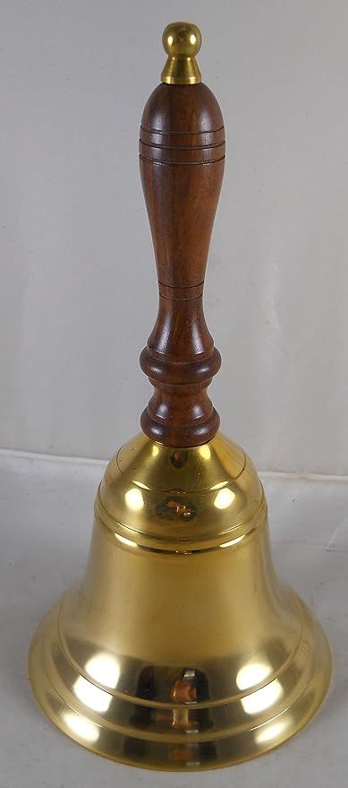 Solid Brass School Bell w/ Wood Handle ~ School Bell | Amazon (US)