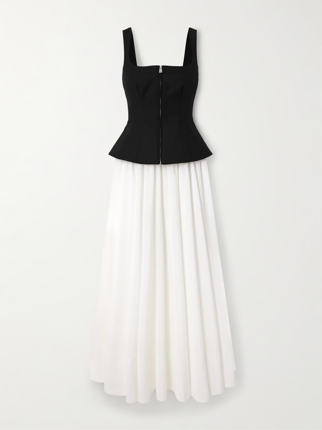 SIMKHAI - Jolynn Crepe And Poplin Midi Dress - Multi | NET-A-PORTER (US)