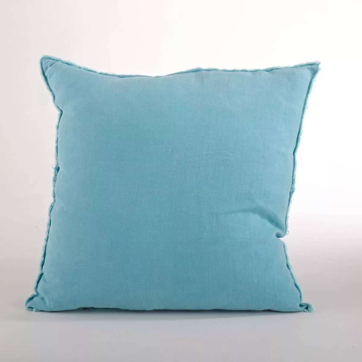 20"x20" Oversize Fringed Design Linen Square Throw Pillow - Saro Lifestyle | Target