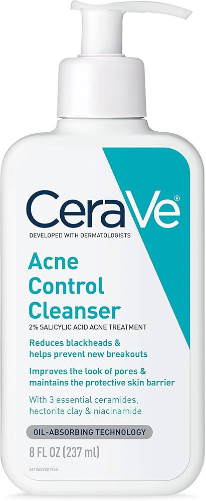 CeraVe Acne Treatment Face Wash, Salicylic Acid Cleanser with Purifying Clay, Niacinamide, and Ce... | Amazon (US)
