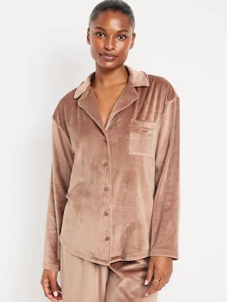 Velour Pajama Shirt for Women | Old Navy (US)