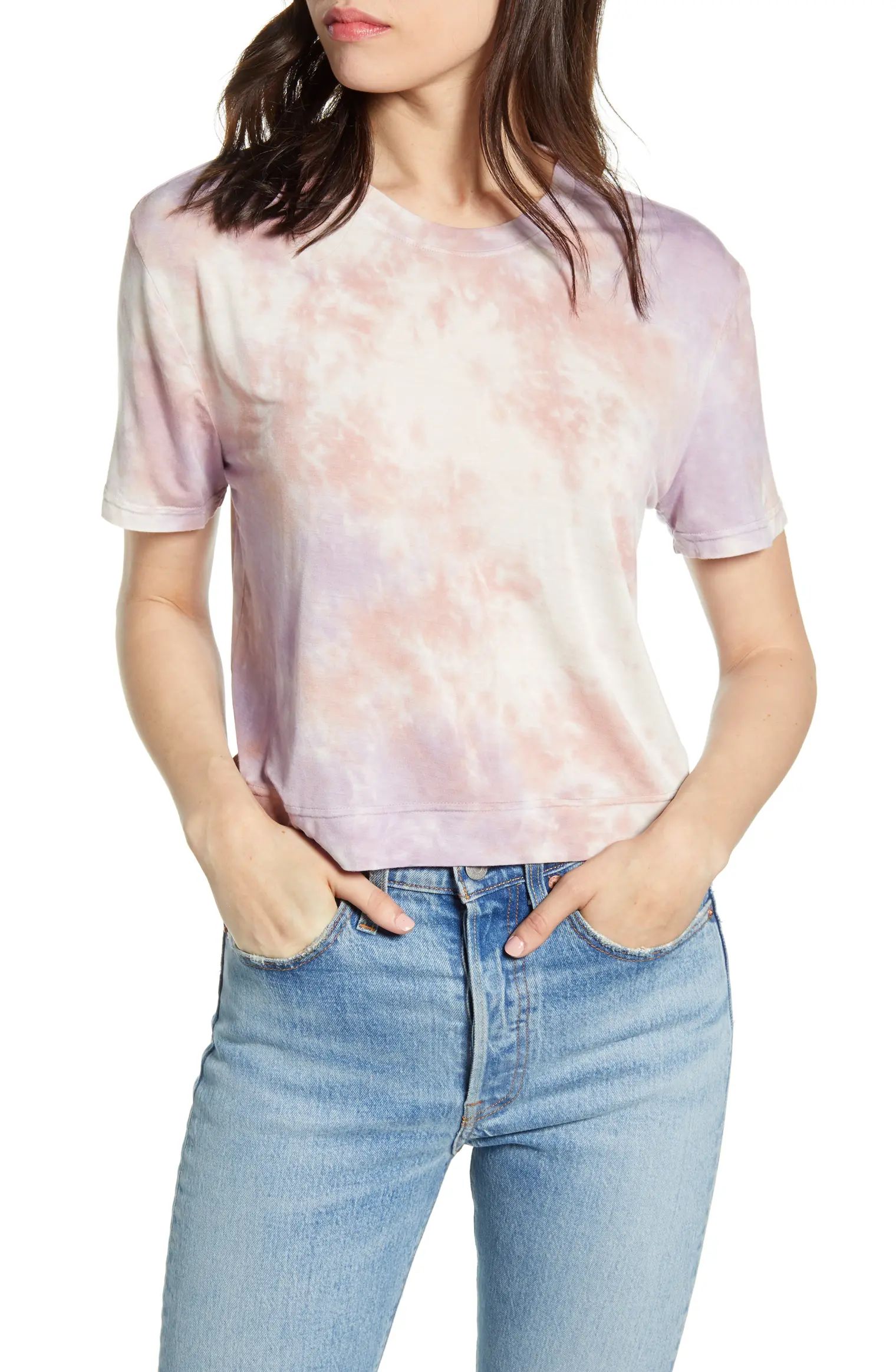 Sunset Cloud Tie Dye Crop Tee | Nordstrom