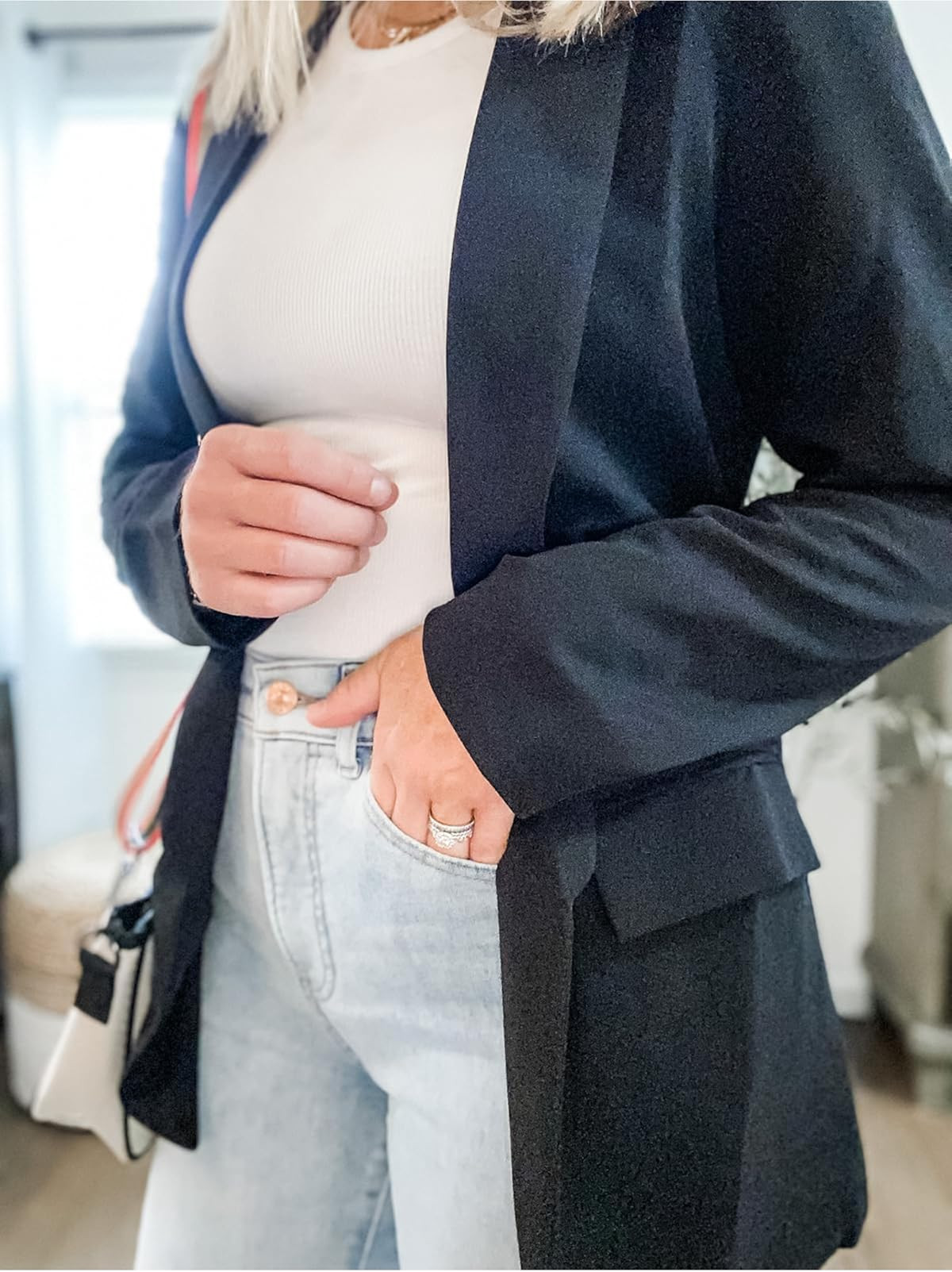 Cicy Bell Womens Casual Blazers Open Front Long Sleeve Work Office Jackets Blazer | Amazon (US)