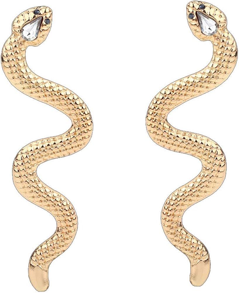 Vintage Animal Snake Dangle Earrings for Women Antique Gold Color Ethnic Long Tassel Drop Earring... | Amazon (US)