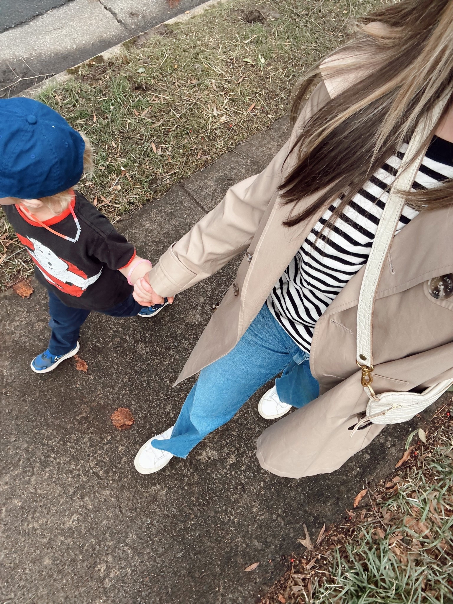 Perfect spring outfit for a park outing with the boys! 
Striped tee - Paulina  from Xirena
Trench coat - TTS, wearing size small
Straight leg jeans - TTS 
White sneakers 
Crossbody bag 

#LTKOver40 #LTKPetite #LTKmomlife