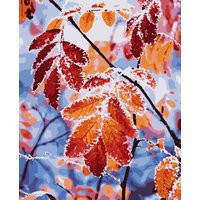 Winter Painting By Numbers Kit First Snow Coloring On Canvas Leaves Under With Frame Wall Decor Gift For Mom | Etsy (US)