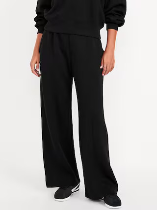 High-Waisted Bounce Fleece Wide-Leg Sweatpants | Old Navy (US)