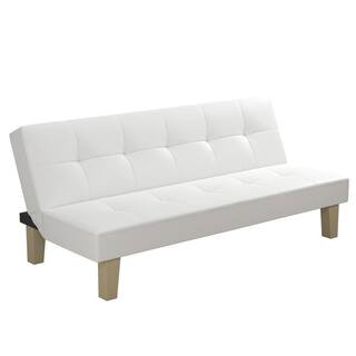 DHP Ashton White Futon DE49193 - The Home Depot | The Home Depot