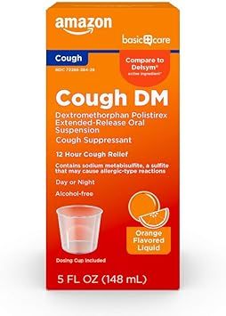 Basic Care Dextromethorphan Polistirex Extended-release Oral Suspension Orange, 5 Fluid Ounce | Amazon (US)