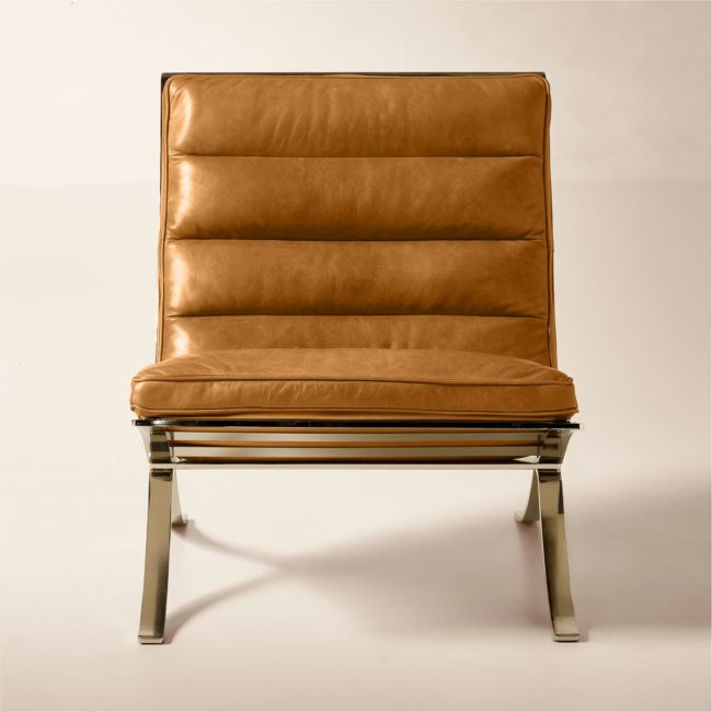 Nordhavn Saddle Brown Leather Chair Steen Østergaard | CB2