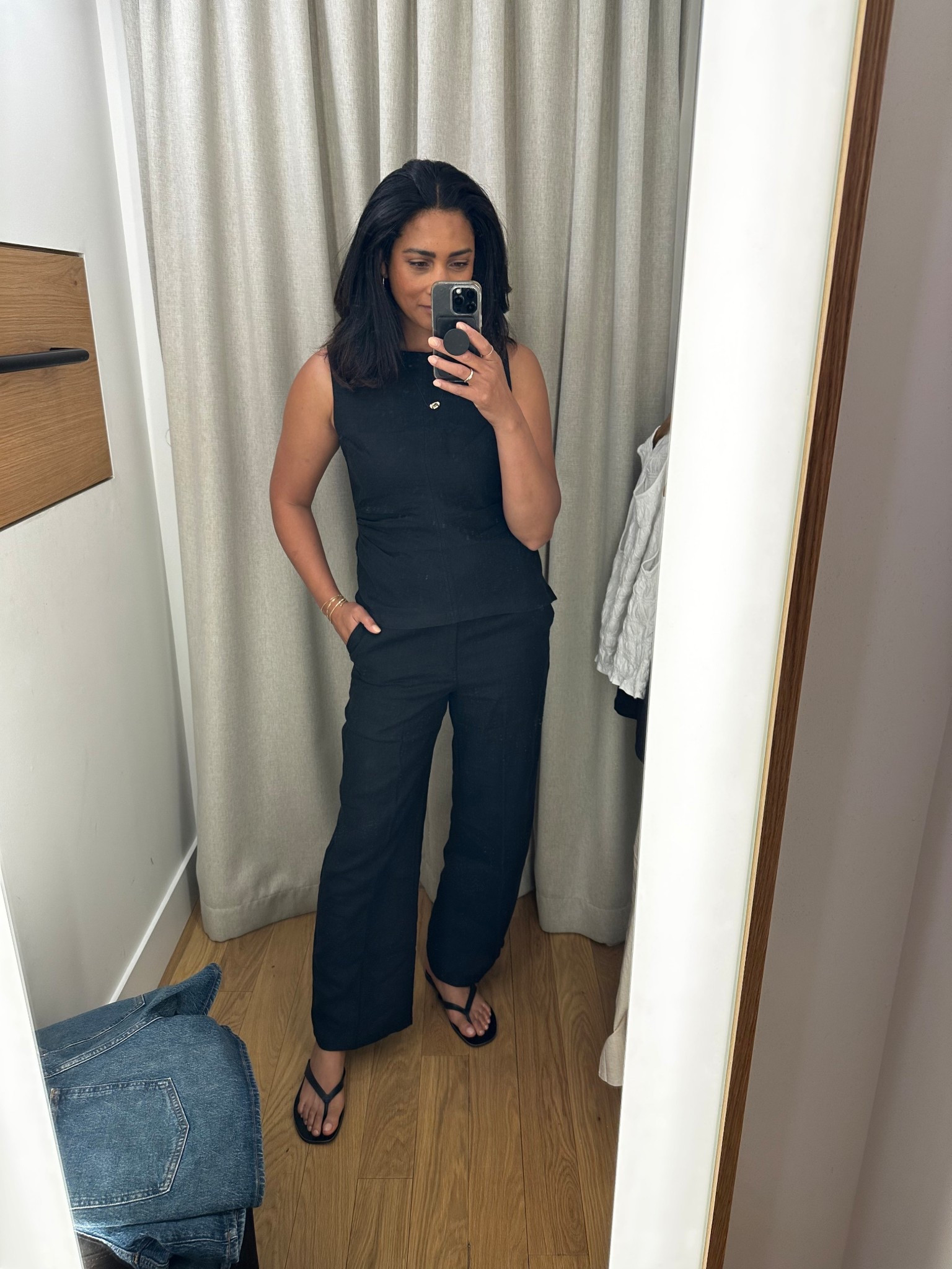 Wear this linen set together or as separates. Both fit true to size.

