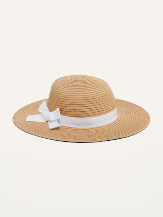 Straw Ribbon Bow-Tie Sun Hat for Baby | Old Navy (US)