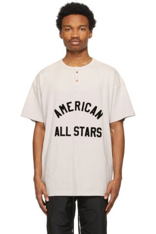 Off-White 'American All Stars' Short Sleeve Henley | SSENSE