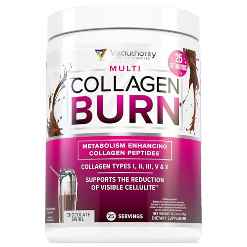 Vitauthority Collagen Peptides Powder Weight Loss Supplements | Hydrolyzed Beauty Complex for Women, Hair Skin Nails | Fat Burning Support | Chocolate Flavored 25 Servings | Amazon (US)