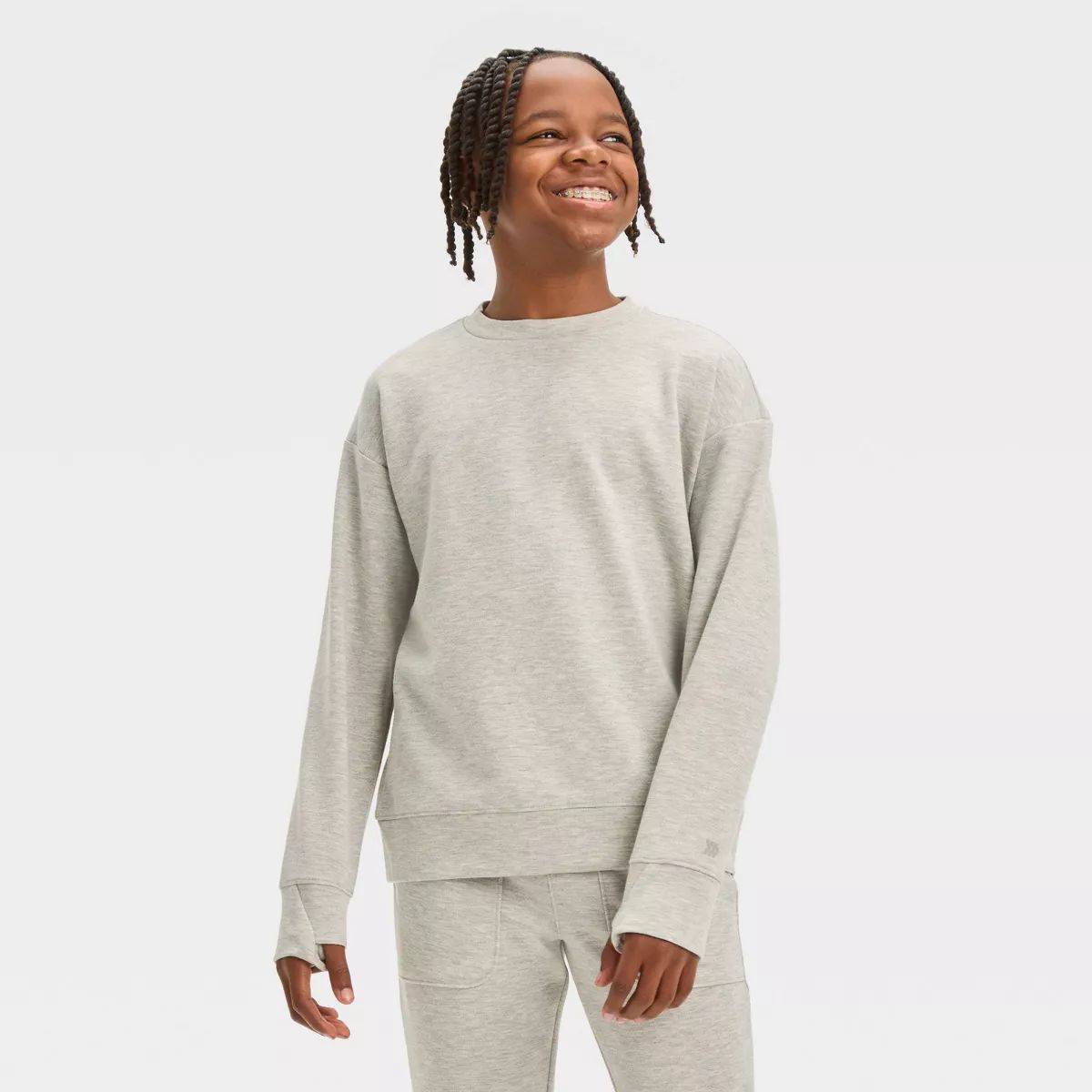 Boys' Mesh Spacer Crewneck Sweatshirt - All In Motion™ | Target