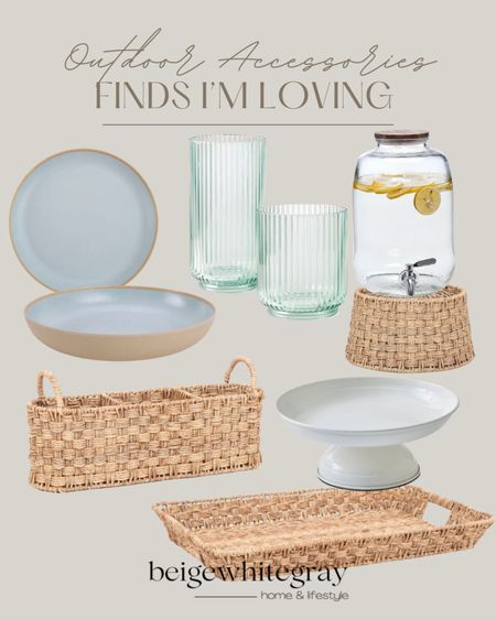 Walmart outdoor finds are so cute!! Love these affordable outdoor plates, woven trays, cute rubber plastic glasses, cake stand and so much more! Affordable outdoor finds from Walmart! 

#LTKSeasonal #LTKstyletip #LTKhome