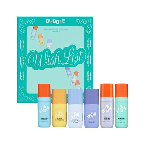 Bubble Skincare The Wish List Mini Skincare Essentials Gift Set - Includes Gel Cleanser, Vitamin ... | Amazon (US)