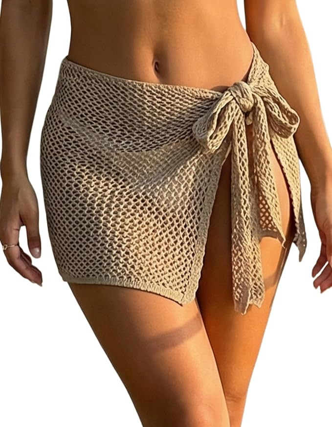 QegarTop Sarong Wraps for Women Crochet Coverups Skirts Swimsuits Cover Ups Beach Vacation Outfit... | Amazon (US)