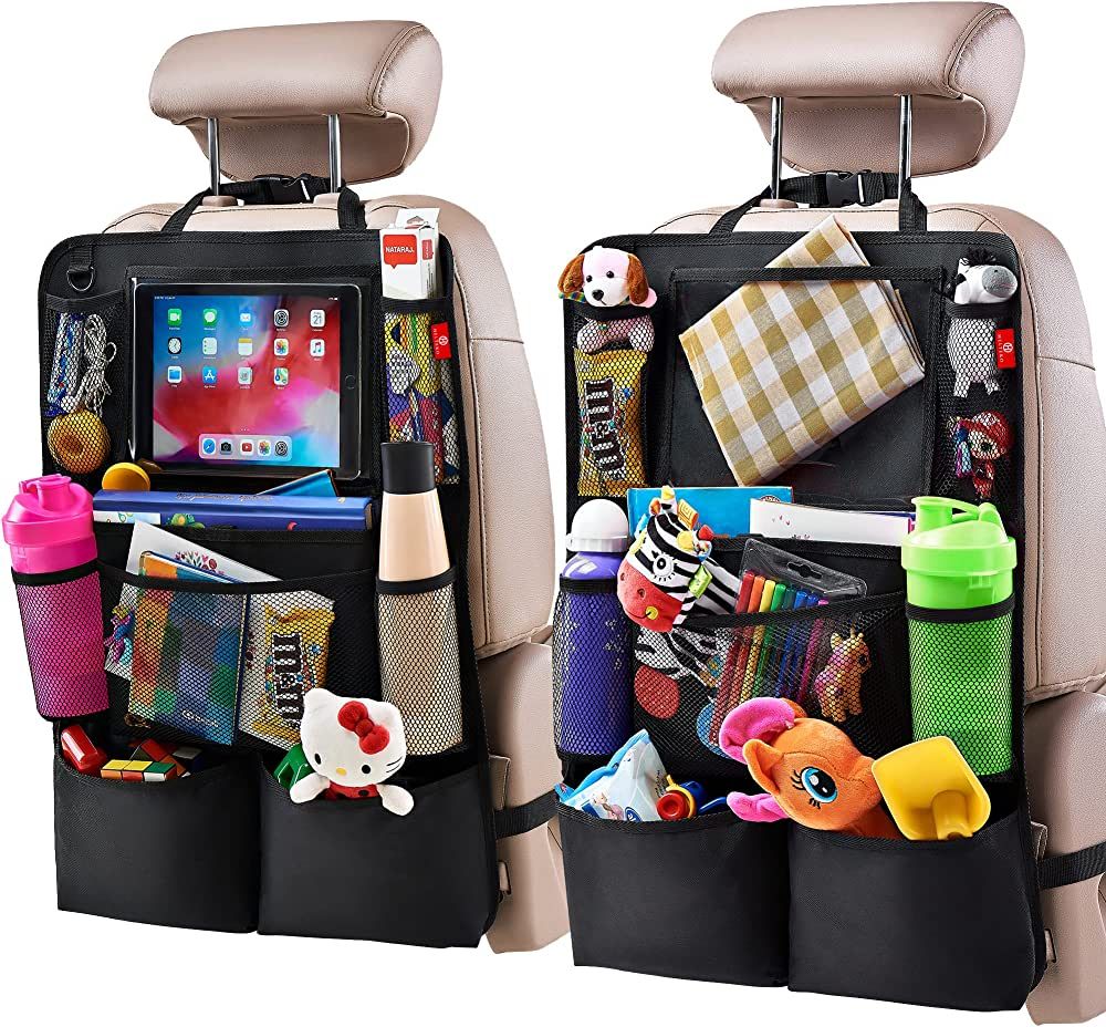 Helteko Backseat Car Organizer, Kick Mats Back Seat Protector with Touch Screen Tablet Holder, Ba... | Amazon (US)