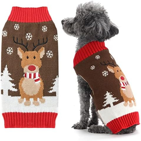 PETCARE Christmas Dog Sweater Ugly Funny Cute Cat Sweaters Jumper Holiday Dog Clothes Puppy Dog S... | Amazon (US)