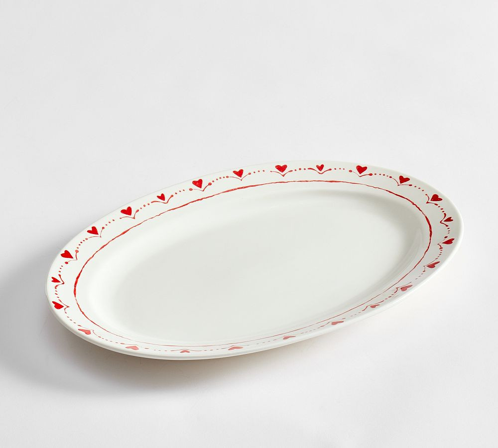 Painted Hearts Serving Platter | Pottery Barn (US)