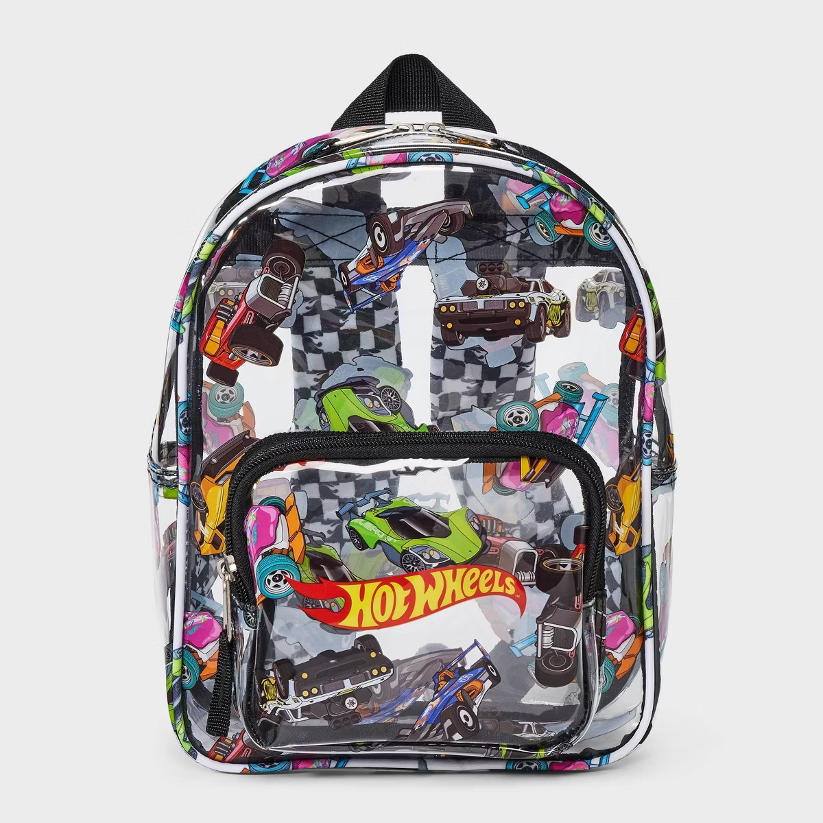 Toddler Hot Wheels Backpack - Black/White: Polyester Miniature with Zip Closure | Target