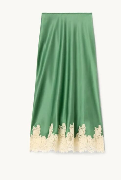 Doen Elowena 100% Silk Skirt in Peridot NWT | Poshmark