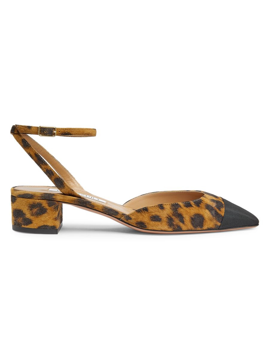 Shop Aquazzura French Flirt 35MM Leopard Pumps | Saks Fifth Avenue | Saks Fifth Avenue