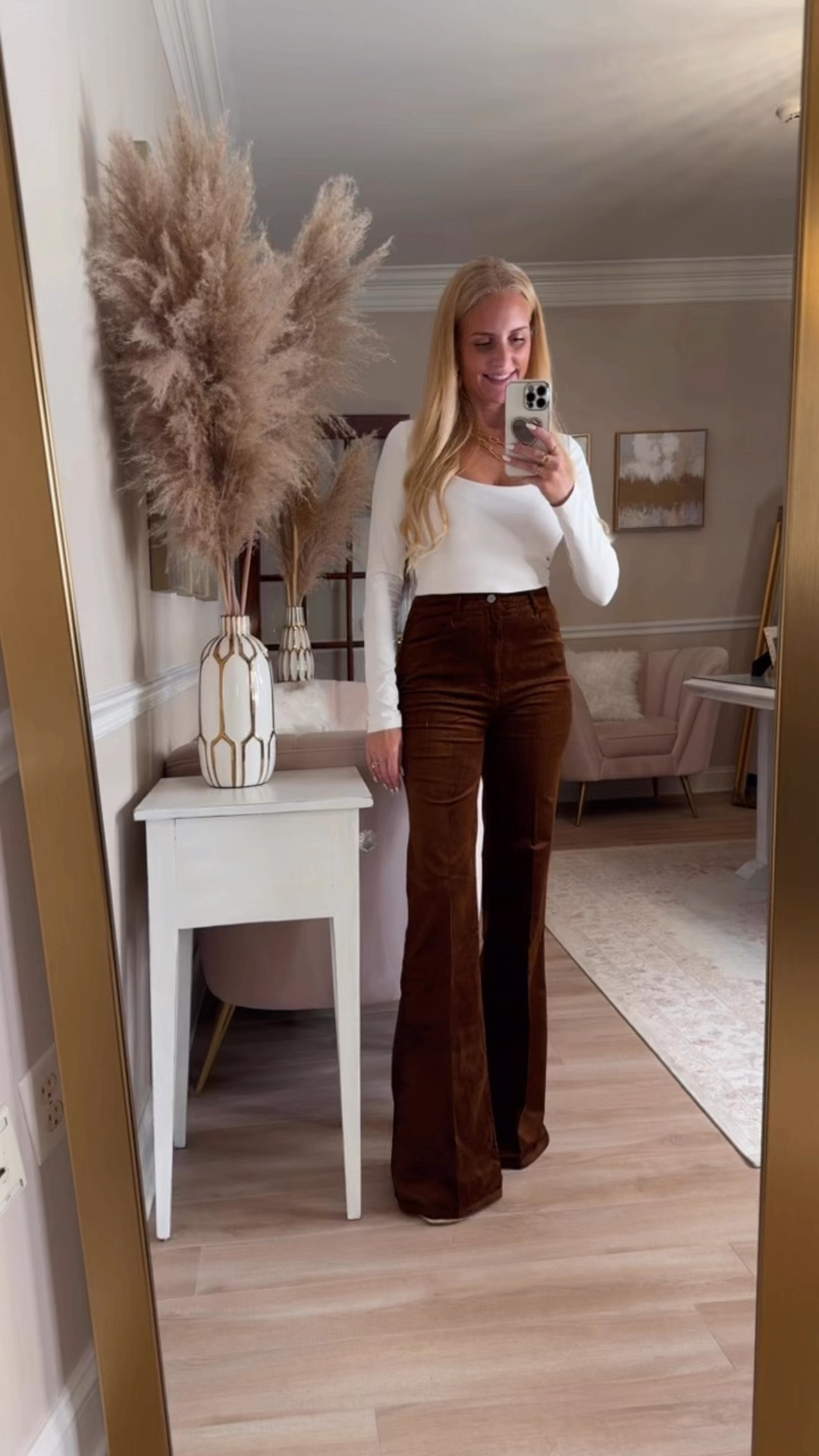 Super cute chocolate brown corduroy pants. Comfy and soft! Adore them! 

#LTKStyleTip #LTKOver40 #LTKSeasonal