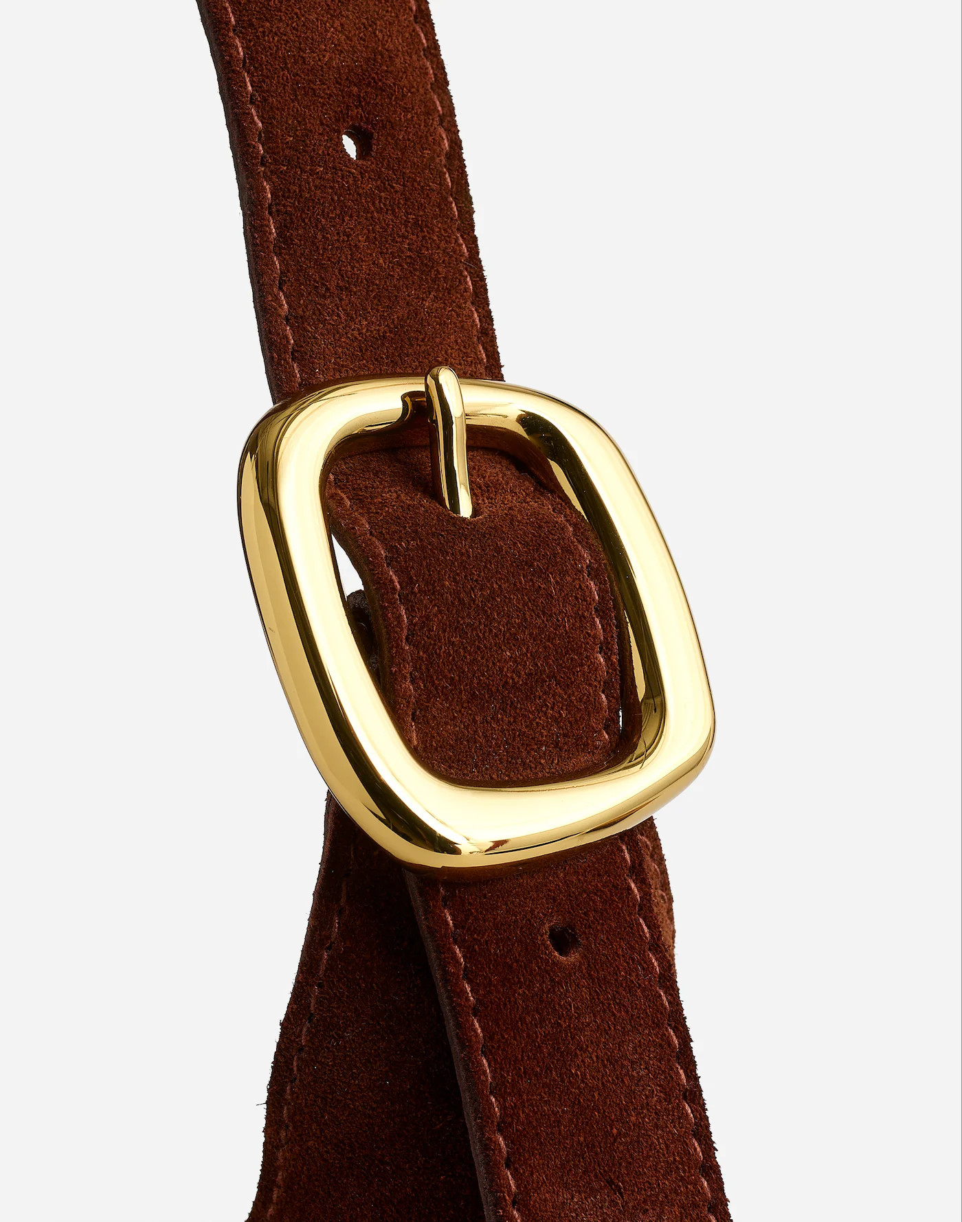 The Sculptural-Buckle Shoulder Bag in Suede | Madewell | Madewell