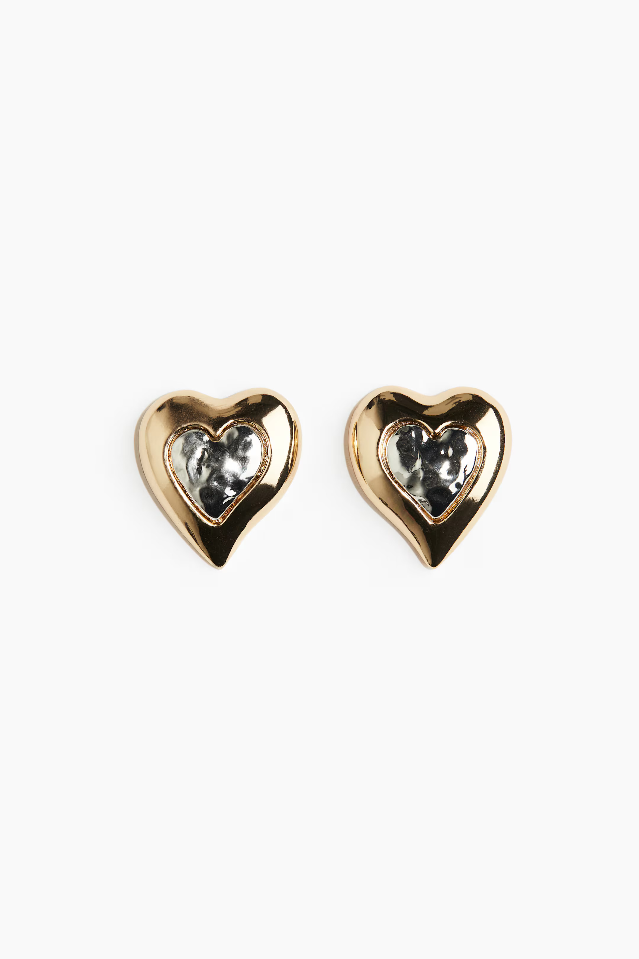 Heart-shaped stud earrings - Gold-coloured - Ladies | H&M GB | H&M (UK, MY, IN, SG, PH, TW, HK)