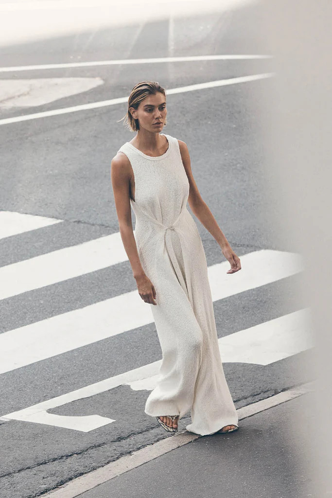 SUE OFF WHITE KNIT MAXI DRESS | DISSH