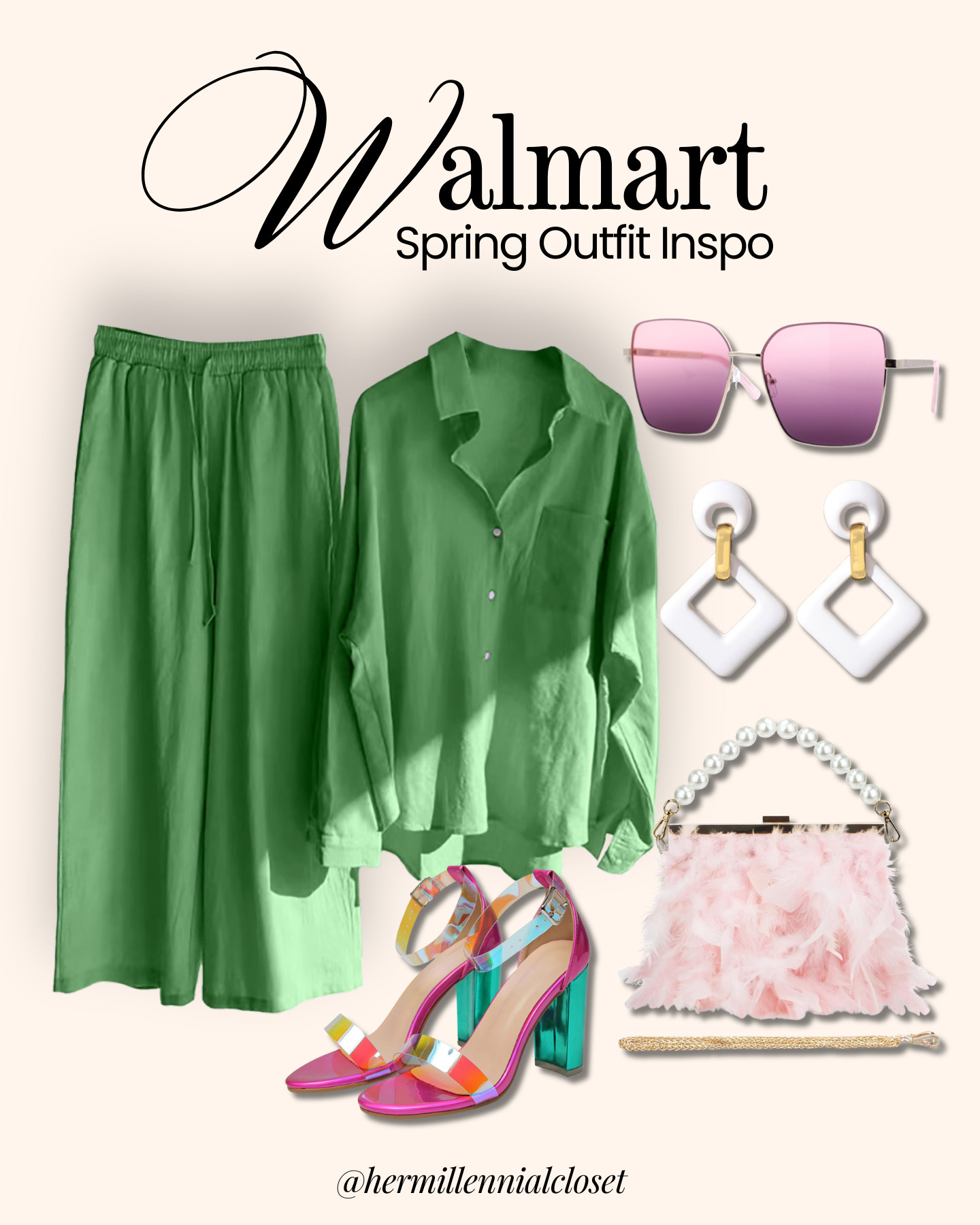 Walmart Spring Outfit 💚

Bold, playful, and statement-making—shop the look sis ✨ 

 #LTKootd #LTKSeasonal